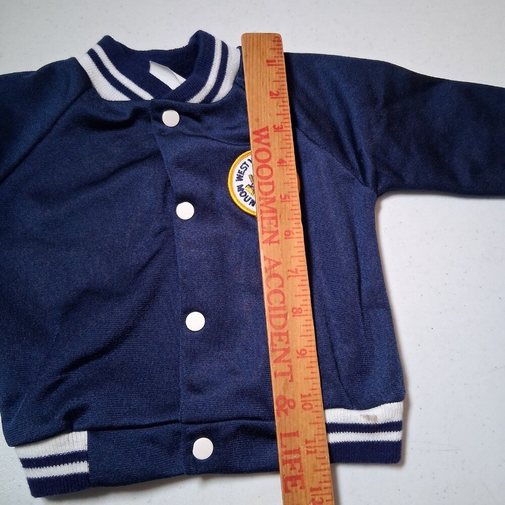 Vintage WVU Mountaineers Jacket Baby 12 Mos West Virginia University Retro Sport - Picture 7 of 16